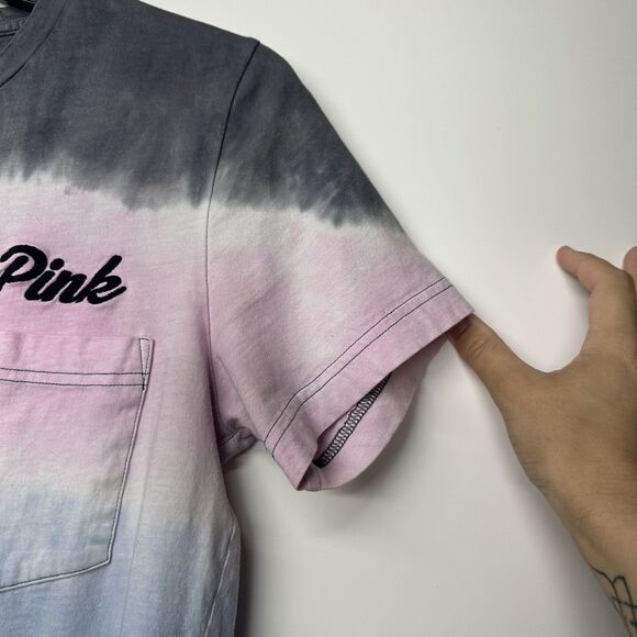 Pink Oversized Tie Dye Short Sleeve T Shirt Women’s Size: Small - Picture 4 of 7